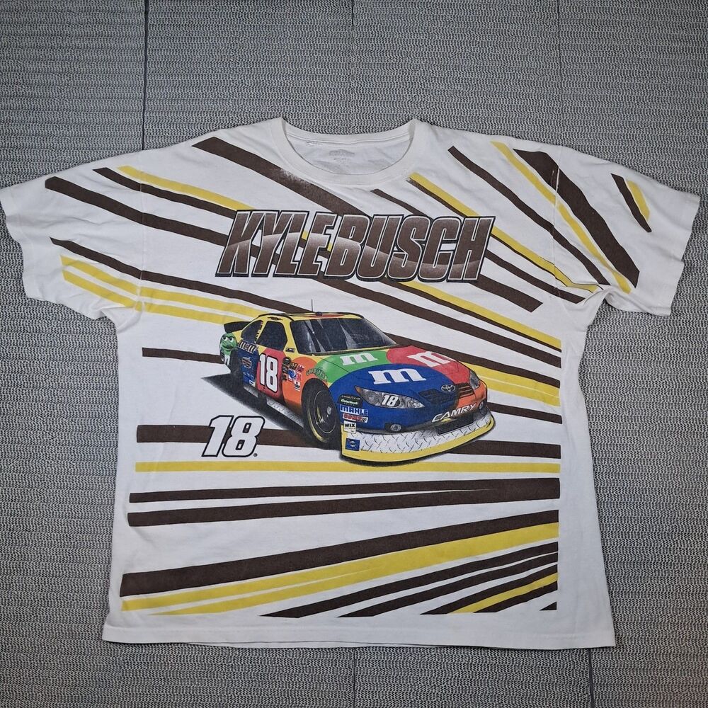 Nascar Kyle Busch M&M Licensed Shirt Missing Size Tag READ